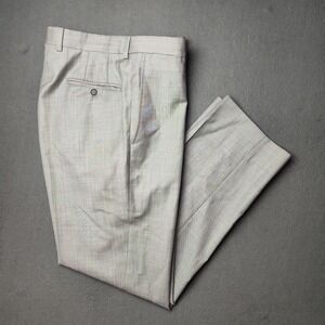 Ted Baker Pants Mens 33x30 Gray Wool Jefferson Dress Slacks Flat Front Office
